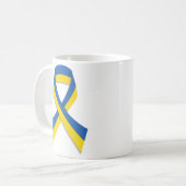 MUG RIBBON OUKRANIEN BLEU ET JAUNE (Devant gauche)
