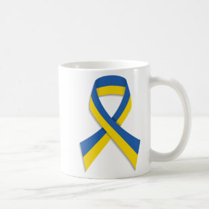 MUG RIBBON OUKRANIEN BLEU ET JAUNE