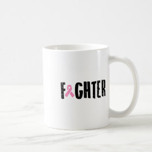 Mug Ribbon rose Conscience du cancer du sein Guerrier