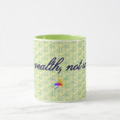 Mug Richesse fiscale géométrique verte, déclaration Mu (Centre)