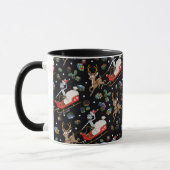 Mug Rick and Morty | Christmas Reindeer Sleigh Pattern (Gauche)