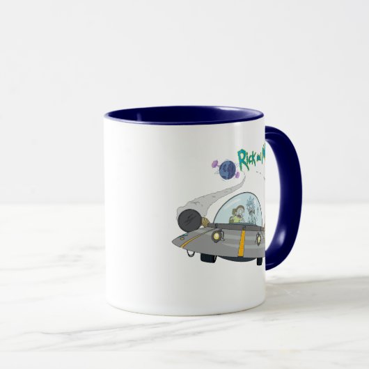 Mug RICK ET MORTY™| Vol dans un vaisseau spatial (Devant droit)