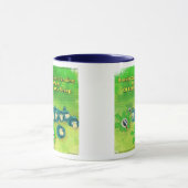 Mug Rick London Funny Bordure Collie Flower Comic (Centre)