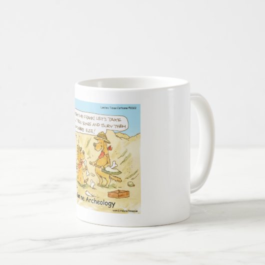 Mug Rick London Funny Canine Archéologie Comique (Devant droit)