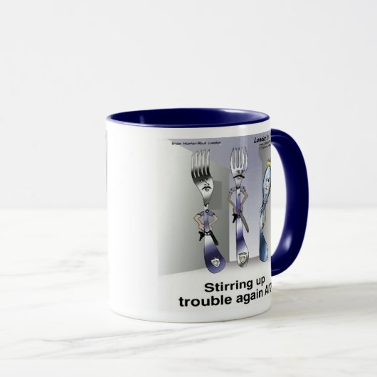 Mug Rick London Funny Silverware Police (Devant droit)