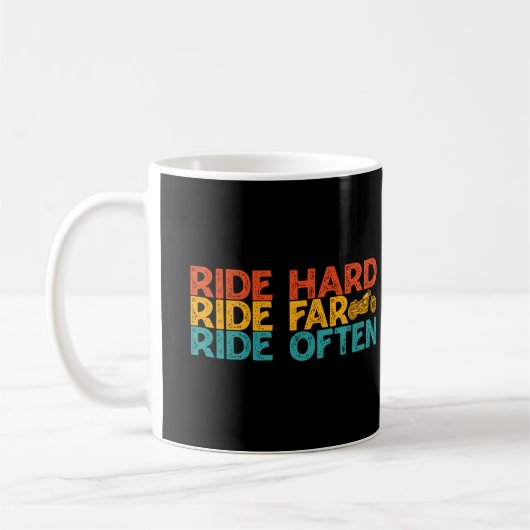 Mug Ride Dur Ride Far Ride Souvent Motorcycle Rider (Gauche)