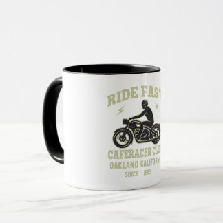 Mug Ride Fast Cafe Racer Club Personnalisé