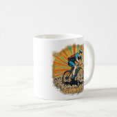 Mug Rider Vélo Gravel avec rayons du soleil (Devant droit)