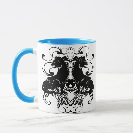 Mug Ridéveloppement de Lions Vintages avec des perruqu (Gauche)