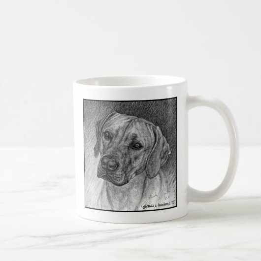 Mug Ridgeback Dog Art par Glenda S. Harlan (Droite)