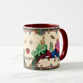 Mug RIEN MÉDIÉVAL BESTIAIRE Humain Tête Hybride Dragon (Devant droit)