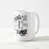 Mug RIEN N'A DE SENS | Statement Anti Design Brutalist (Devant droit)