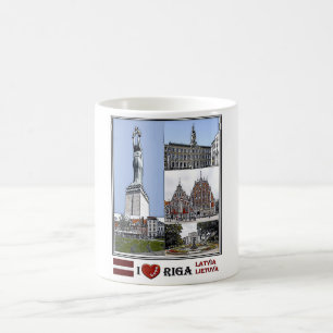 Mug Riga Lettonie - La ville de Riba - Carré de Livu -
