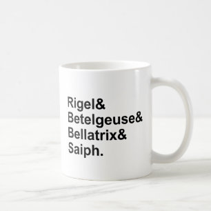 Mug Rigel Betelgeuse Bellatrix Étoiles d'Orion