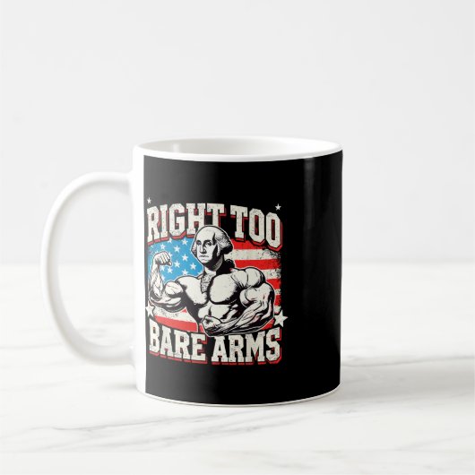 Mug Right To Bare Arms George Washington Bodybuilder G (Gauche)
