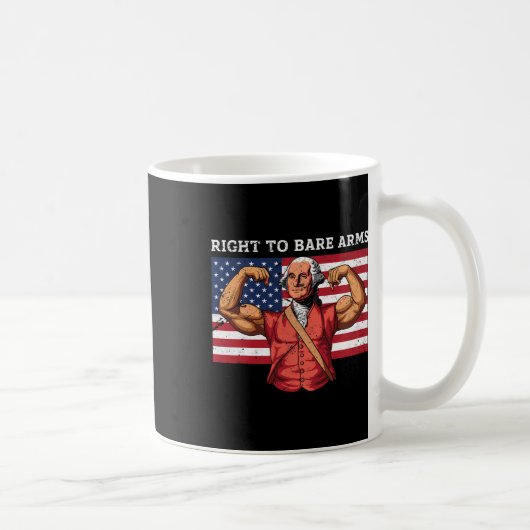 Mug Right To Bare Arms George Washington Bodybuilder G (Droite)