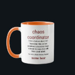 Mug RILEY Chaos Coordinateur Définition Bureau Coworke<br><div class="desc">RILEY Chaos Coordinateur Définition Bureau Coworker Mug RILEY Coordinateur Chaos Définition Bureau Coworker Mug Cette tasse en céramique présente une combinaison de police moderne et une définition amusante de "coordinateur chaos". Cette tasse de café est le cadeau parfait pour votre chef de bureau préféré, collègue, patron, ou même une maman...</div>