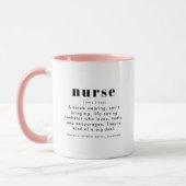 Mug RILEY Moderne Cute Nurse Définition Appréciation (Gauche)