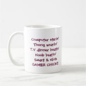 Mug rime de poussin de fille de gamer (Gauche)