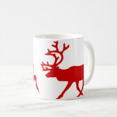 Mug Rindeer rouge / Silhouette caribou (Devant droit)