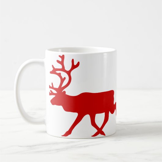 Mug Rindeer rouge / Silhouette caribou (Gauche)