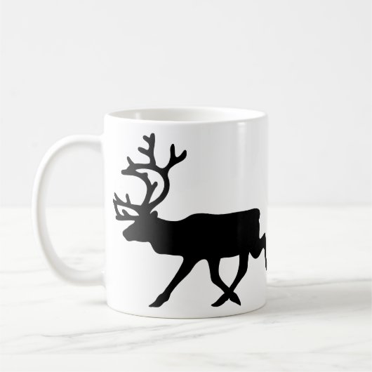 Mug Rinder noir / Silhouette caribou (Gauche)
