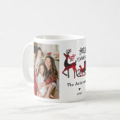Mug Rinder plaid avec traîneau Joyeux Noël Photo (Devant gauche)