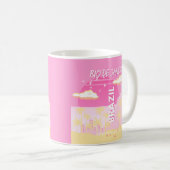 Mug Rio de Janeiro Brésil Voyage Art rose illustration (Devant droit)