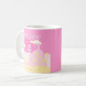 Mug Rio de Janeiro Brésil Voyage Art rose illustration (Devant gauche)