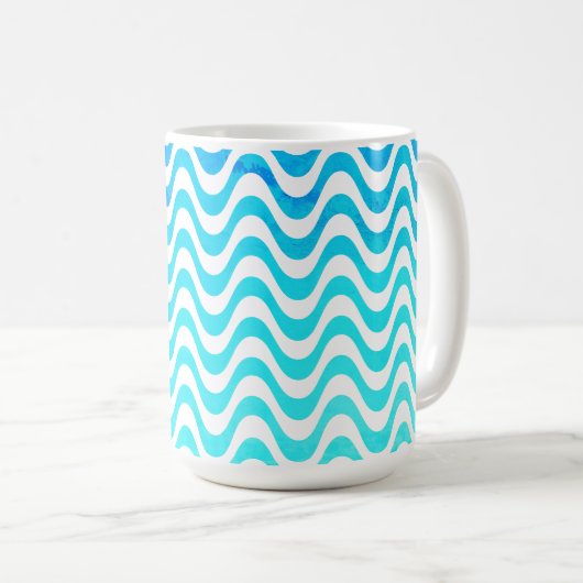 Mug Rio de Janeiro Copacabana Vagues d'art Abstrait (Devant droit)