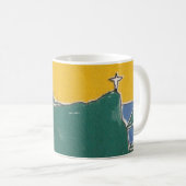 Mug RiodeJaneiro RJ Brésil vert et jaune (Devant droit)