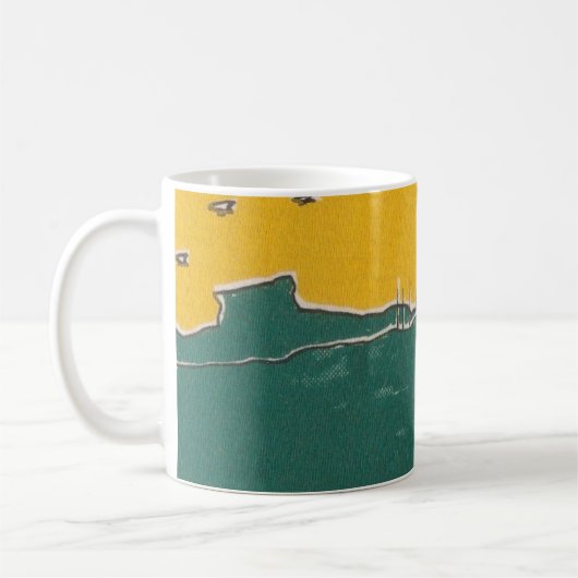 Mug RiodeJaneiro RJ Brésil vert et jaune (Gauche)