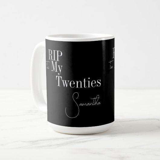 Mug RIP 20s Black White 30e anniversaire (Devant gauche)