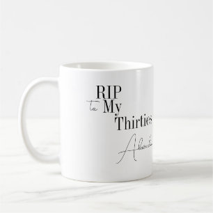 Mug RIP 30 ans 40e Anniversaire Noir et Blanc