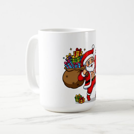Mug Ripped Santa Christmas | Muscular Claus & Holiday (Devant gauche)