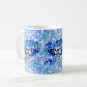 Mug Rire Skeleton Woman dans Blue Bonnet (Devant gauche)