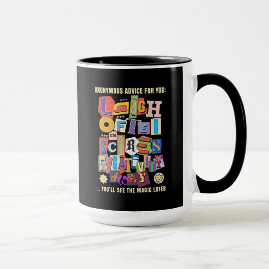 Mug Rire Souvent - Typographie Positive Conception de (Droite)