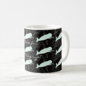 Mug rires baleines blanches temps d'embouteillage (Devant droit)
