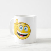 Mug rires smilie avec pouce haut (Devant gauche)