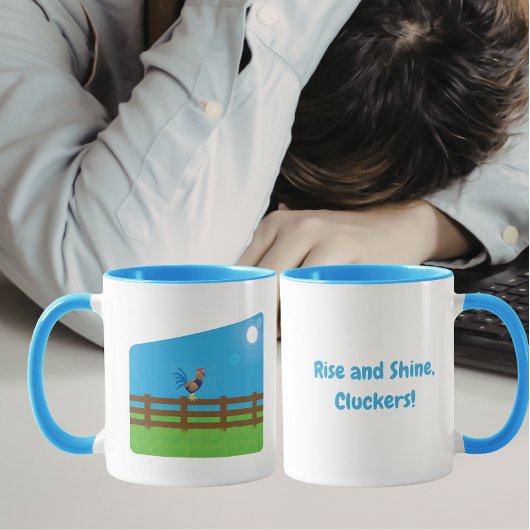 Mug Rise and Shine Cluckers Funny Rooster