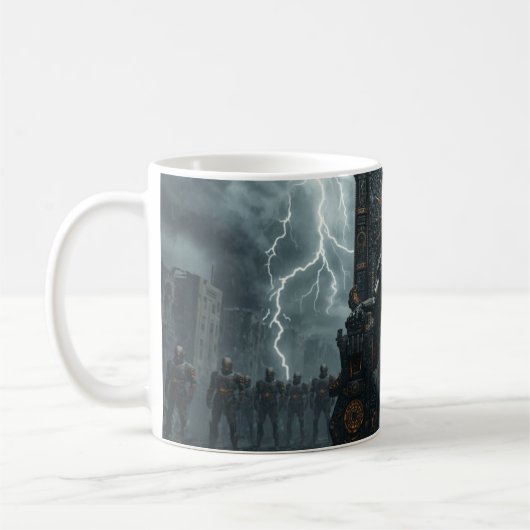 Mug Rise of the AI Empress: Sci Fi Cyberpunk Theme (Gauche)