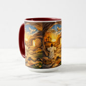 Mug Risen Jesus Empty Tomb 3D Papercut Easter Combo (Devant gauche)