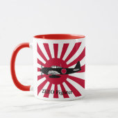 Mug Rising sun flag and Zero Fighter (Gauche)