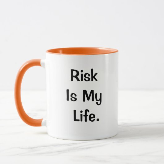 Mug Risque pour ma vie Devis amusant Gestionnaire de g (Gauche)