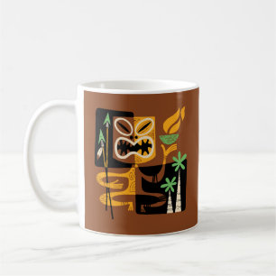 Mug Rituels Tribaux Anciens : Homme avec Feu et Lances