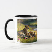 Mug "Riverbank Serenity with Cheetahs" (Gauche)