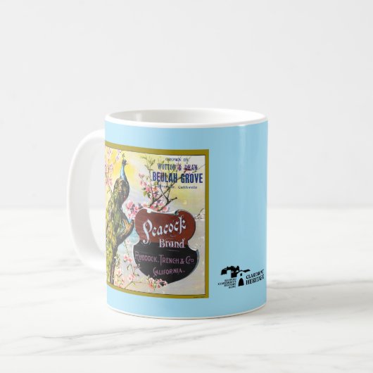 Mug - Riverside CA - Fruit Crate Étiquettes (Devant gauche)