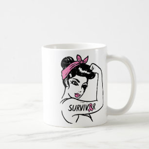 Mug Riveter Cancer du sein Survivant Sensibilisation a