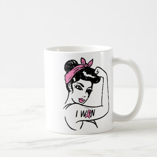 Mug Riveter I Won Sensibilisation Cancer du Sein Survi (Droite)