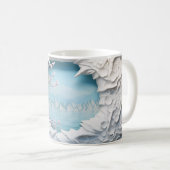 Mug Rivière 3D Winding dans une forêt (Devant droit)